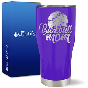 Baseball Mom Distressed on 27oz Curve Tumbler