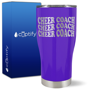 Cheer Coach Multiple on 27oz Curve Tumbler