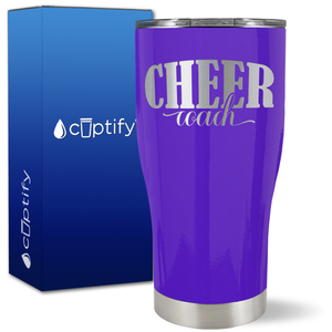 Cheer Coach Script on 27oz Curve Tumbler