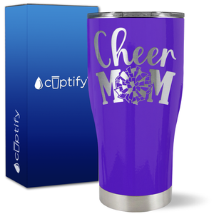 Cheer Mom Pom Pom on 27oz Curve Tumbler
