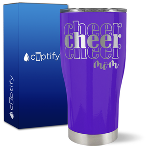 Cheer Cheer Cheer Mom on 27oz Curve Tumbler