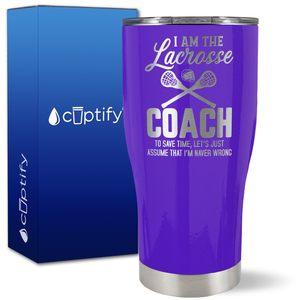 I Am The Lacrosse Coach on 27oz Curve Tumbler