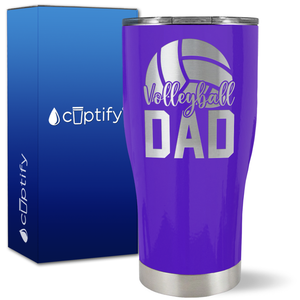 Volleyball Dad Half Ball on 27oz Curve Tumbler