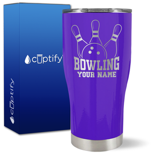Personalized Bowling on 27oz Curve Tumbler