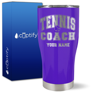 Personalized Tennis Coach on 27oz Curve Tumbler