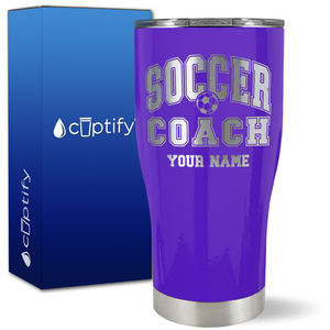 Personalized Soccer Coach on 27oz Curve Tumbler