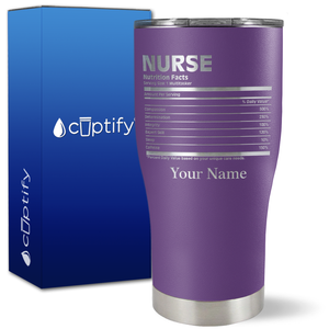 Personalized Nurse Nutrition Facts on 27oz Curve Tumbler