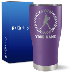 Personalized Baseball Player on 27oz Curve Tumbler