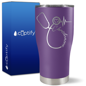Personalized Nurse Stethoscope on 27oz Curve Tumbler