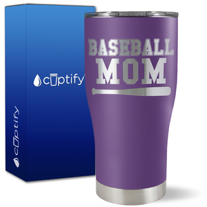 Baseball Mom with Bat on 27oz Curve Tumbler