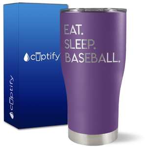 Eat Sleep Baseball on 27oz Curve Tumbler