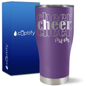 Cheer Cheer Cheer Mom on 27oz Curve Tumbler