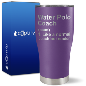 Water Polo Coach Definition on 27oz Curve Tumbler