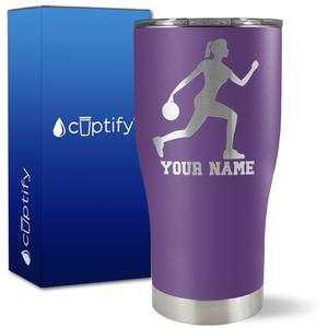 Personalized Woman Bowler on 27oz Curve Tumbler