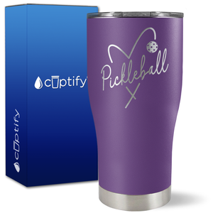 Pickleball Love on 27oz Curve Tumbler