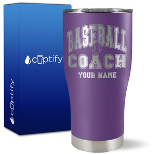 Personalized Baseball Coach on 27oz Curve Tumbler