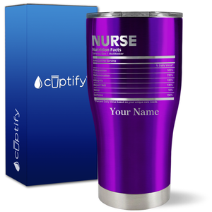 Personalized Nurse Nutrition Facts on 27oz Curve Tumbler
