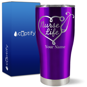 Personalized Nurse Life on 27oz Curve Tumbler