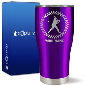 Personalized Baseball Player on 27oz Curve Tumbler