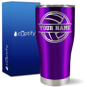 Personalized Volleyball on 27oz Curve Tumbler