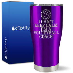 I Can't Keep Calm I'm the Volleyball Coach on 27oz Curve Tumbler