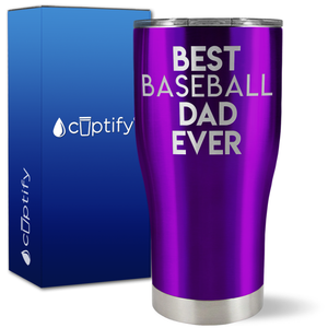 Best Baseball Dad Ever on 27oz Curve Tumbler