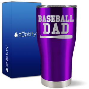Baseball Dad with Bat on 27oz Curve Tumbler