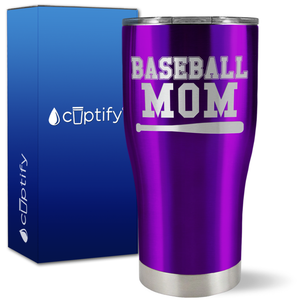 Baseball Mom with Bat on 27oz Curve Tumbler
