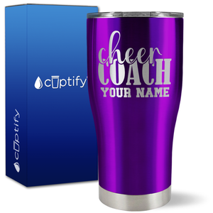 Personalized Cheer Coach on 27oz Curve Tumbler