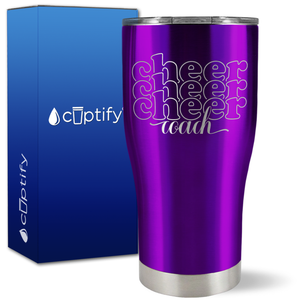 Cheer Cheer Cheer Coach on 27oz Curve Tumbler