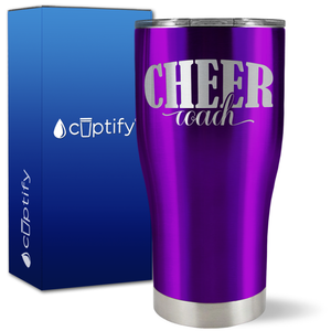 Cheer Coach Script on 27oz Curve Tumbler