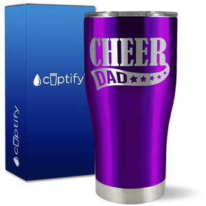 Cheer Dad Banner Stars on 27oz Curve Tumbler
