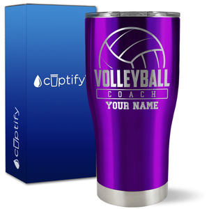 Personalized Volleyball Coach on 27oz Curve Tumbler