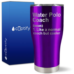 Water Polo Coach Definition on 27oz Curve Tumbler