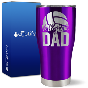 Volleyball Dad Half Ball on 27oz Curve Tumbler
