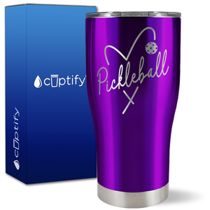 Pickleball Love on 27oz Curve Tumbler
