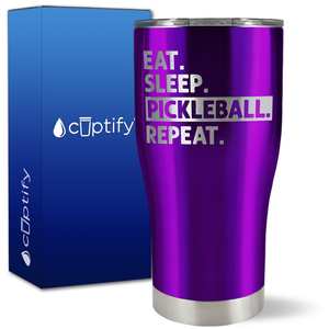 Eat Sleep Pickleball Repeat on 27oz Curve Tumbler