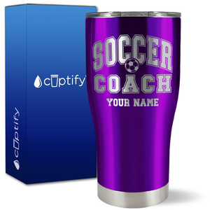 Personalized Soccer Coach on 27oz Curve Tumbler