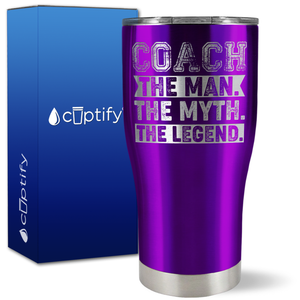 Coach the Man the Myth the Legend on 27oz Curve Tumbler