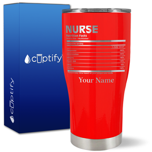 Personalized Nurse Nutrition Facts on 27oz Curve Tumbler