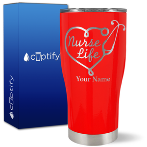 Personalized Nurse Life on 27oz Curve Tumbler