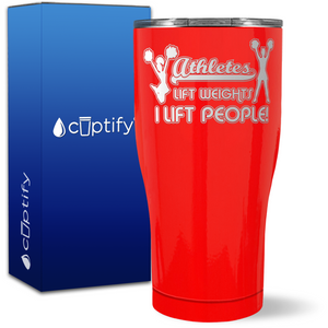 Athletes Lift Weights I Lift People on 27oz Curve Tumbler