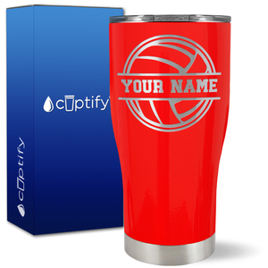 Personalized Volleyball on 27oz Curve Tumbler
