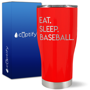 Eat Sleep Baseball on 27oz Curve Tumbler