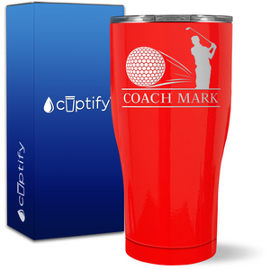 Personalized Golf Coach on 27oz Curve Tumbler