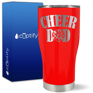 Cheer Dad Pom Pom on 27oz Curve Tumbler
