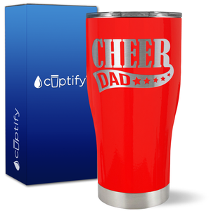 Cheer Dad Banner Stars on 27oz Curve Tumbler