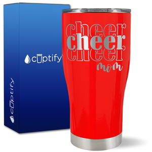Cheer Cheer Cheer Mom on 27oz Curve Tumbler