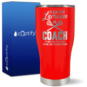 I Am The Lacrosse Coach on 27oz Curve Tumbler