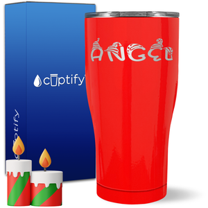 Personalized Elfen Christmas Font on 27oz Curve Tumbler